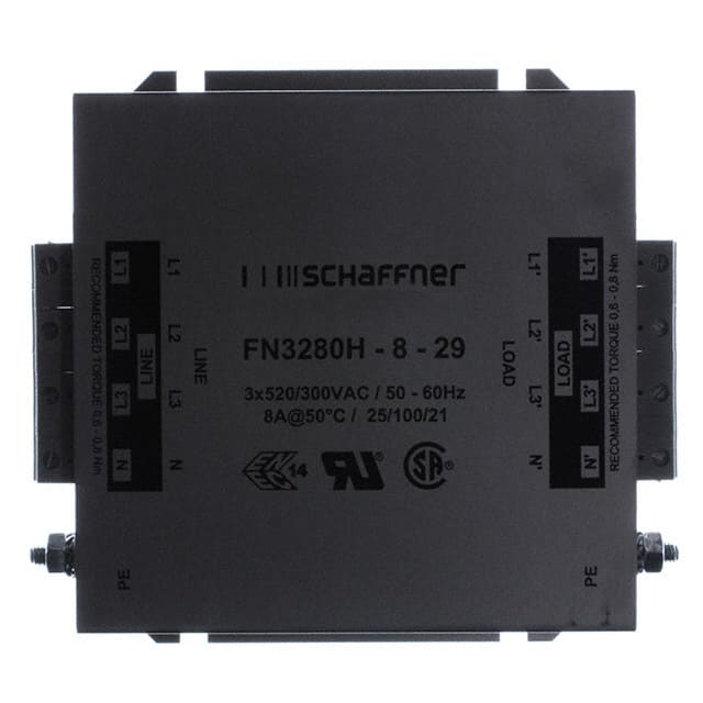FN3280H-8-29 Schaffner EMC Inc.  Moduli di filtro di linea di alimentazione